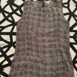 CABI cream/brown transparent blouse size M